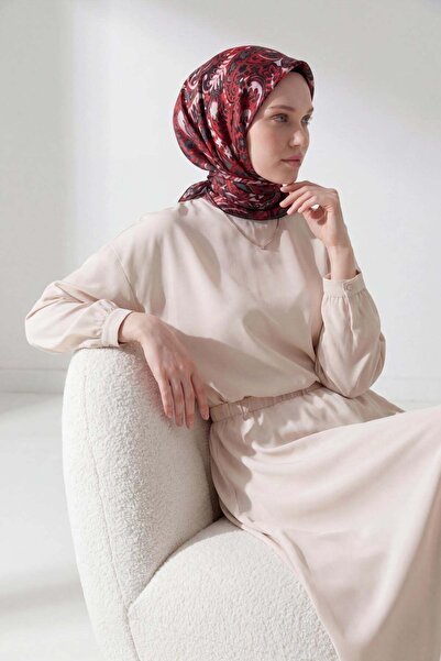 Silk Home وشاح ناعم بيرلا أحمر 90x90