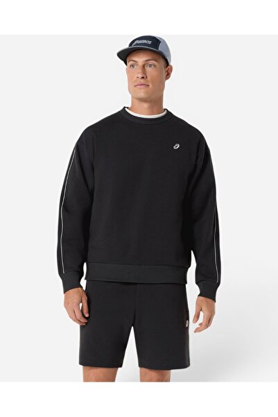 Asics TRACK CLUB HERITAGE CREW-NECK TOP Siyah Sweatshirt 2033C121-001