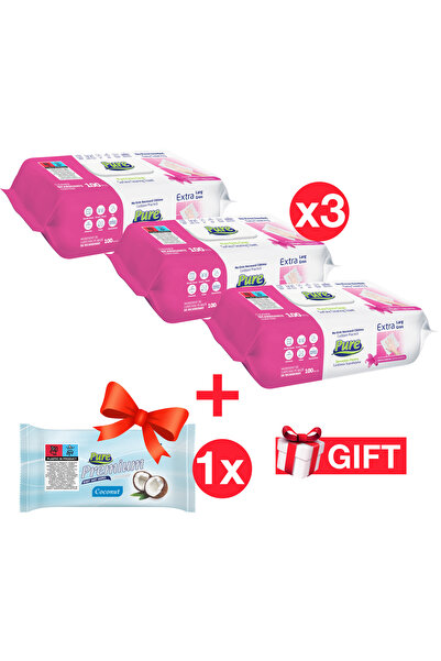 Pure Set promoțional șervețele umede: 3x Șervețele Lilium Bouquet 100 buc + 1...