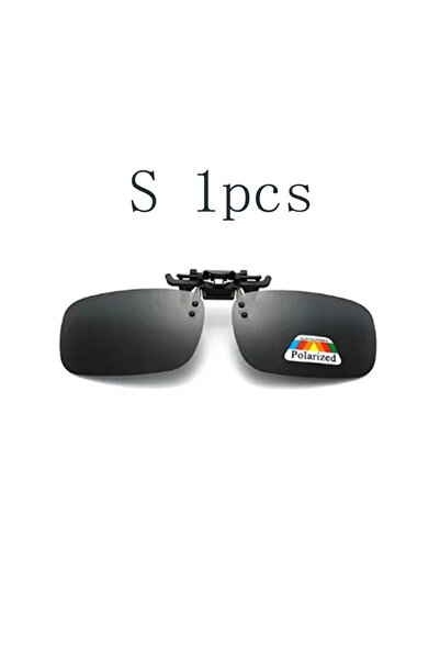 Choice14 Black S 1Pcs 4 Color Grey Lenses Polarized Sunglasses Clip On Flip U...