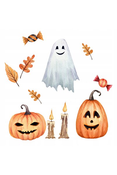 Naklejkomania Autocolant pentru fereastră cu două fețe, Decorațiune de Hallow...