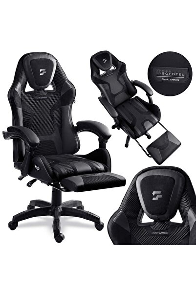 SOFOTEL Scaun de gaming, scaun de gaming pivotant, scaun tip scoică cu suport...