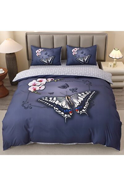 Edormitor Set de lenjerie de pat din flanelă 5D, 4 piese, Cearșaf cu elastic ...