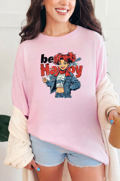 Sarah's Boutique Women's T-shirt – 100% cotton – Be Happy