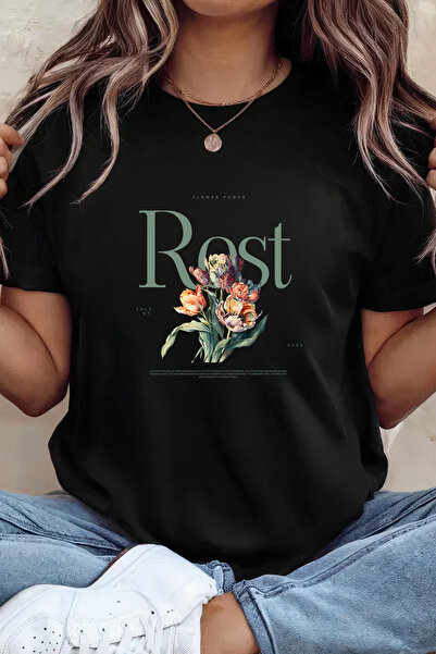 Sarah's Boutique Women's T-shirt – 100% cotton – Rost Flower