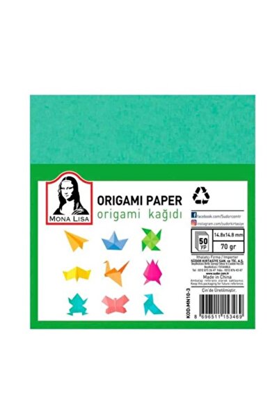 Südor Mona Lisa Origami Kağıdı 15X15 50 Yaprak - 3 adet