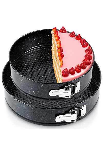 Vilde Set de 2 tăvi de tort din granit cu pereți detașabili 24/28 cm