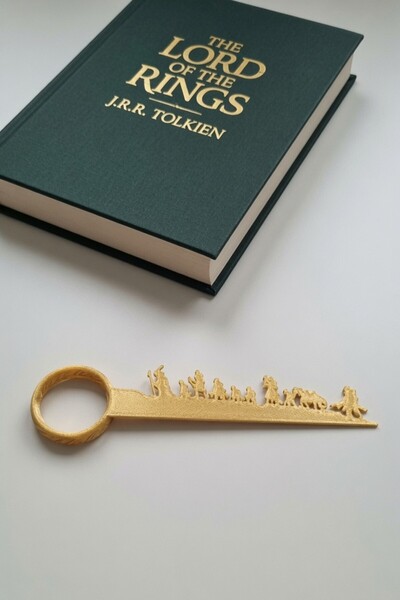 tredblock Lord of the Rings Yüzük Temalı Kitap Ayracı V2 - Altın Renk LOTR He...