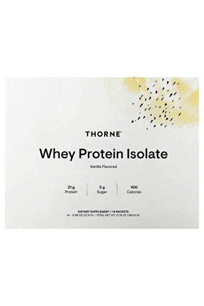Thorne , Peynir Altı Suyu Protein İzolatı, Vanilya, 14 Paket, Her Biri 0,98 o...
