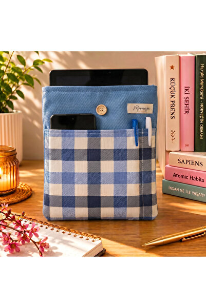 moonaja Θήκη Βιβλίου Θήκη Tablet με Επένδυση και Τσέπες - Organizer Book Bag-...