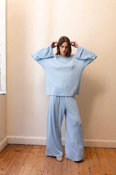 Maison De Pure Lora Long Sleeve Long Form Blouse