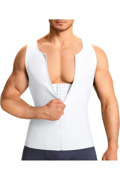 tailong Men's Compression T-Shirt for Body Slimming - Tight Underwear Shirt w...