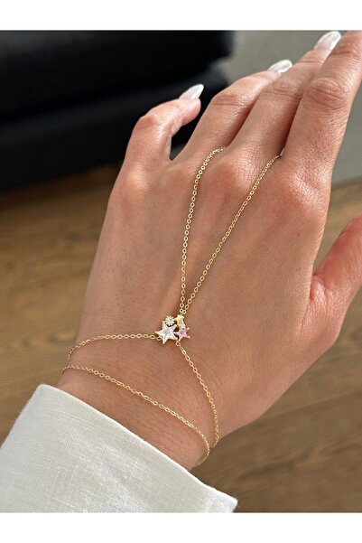 GKCBijoux سوار شاميران ذهبي اللون بتصميم بسيط على شكل نجمة