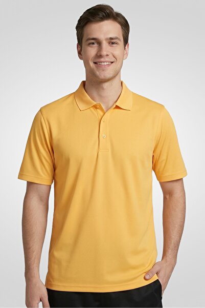 Greg Norman Men Sportswear Fit Short Sleeve Outdoor Polo Shirt, Orange