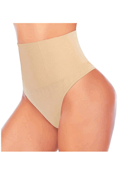 OEM Lenjerie Modelatoare tip Tanga, Talie Înaltă, Bej,Weisangmi, 2XL, OTC3