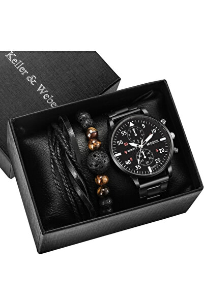 Migeer Set cadou cu ceas barbatesc TZ061 si doua bratari elegante