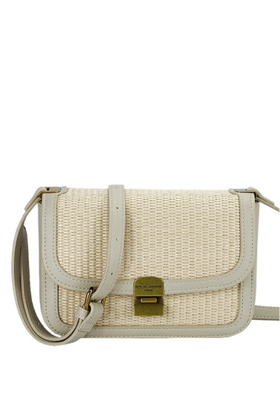 David Jones Paris Μπεζ τσάντα χιαστί με υφαντό σχέδιο CM7497 15