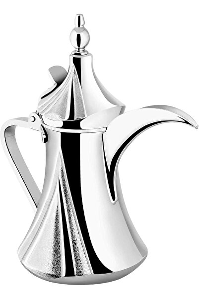 Generic Al-Saif Stainless Steel Arabic Coffee Pot, 1.4L capacity, Chrome color