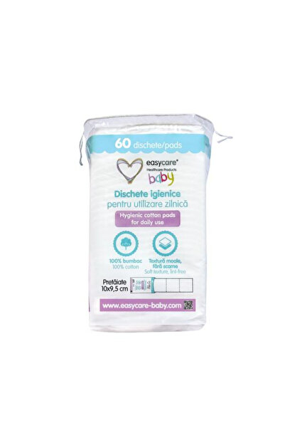 Easycare baby Προκομμένα Υγιεινά Βαμβακερά Επιθέματα για Καθημερινή Χρήση, 10...
