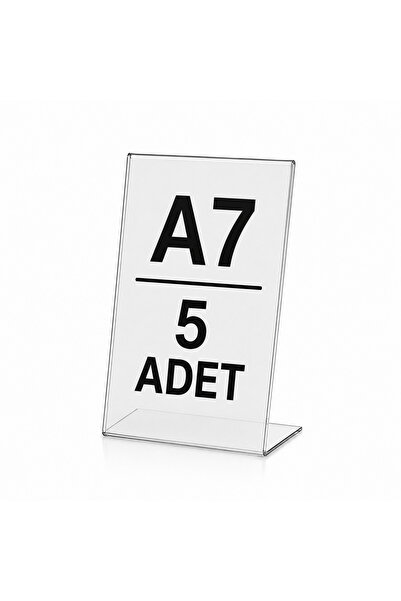 Cengo 5 Pieces A7 Desktop L-Type Vertical Plexiglass Foil Holder Brochure Holder