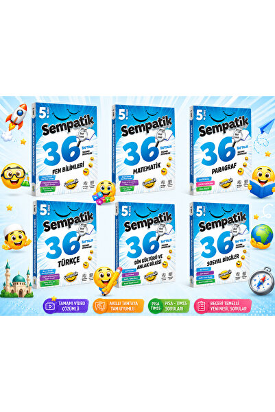 Ünlüler Karması 5. SINIF 36 HAFTALIK TÜM BRANŞLAR DENEME SETİ