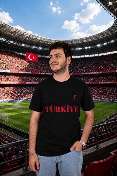 Krays Turkey Moon Star Design Fan T-Shirt Cotton Regular Fit Printed World Cu...