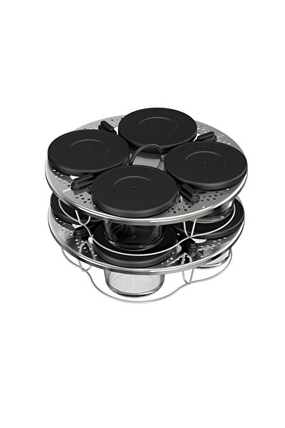 TEFAL Set de 8 recipiente de sticlă cu capac și suport XA6140E0, compatibil c...