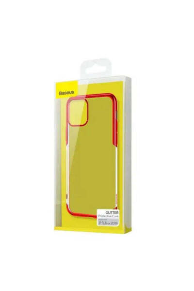 Baseus Husă pentru iPhone 11 Pro, Transparentă/Roșie