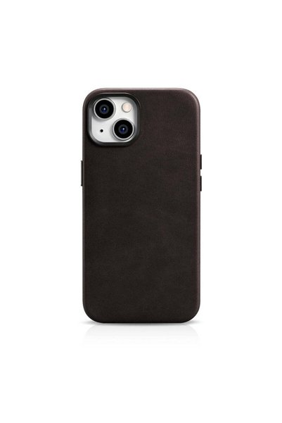 ICARER Husă din piele naturală premium cerată cu ulei pentru iPhone 14 Plus, ...