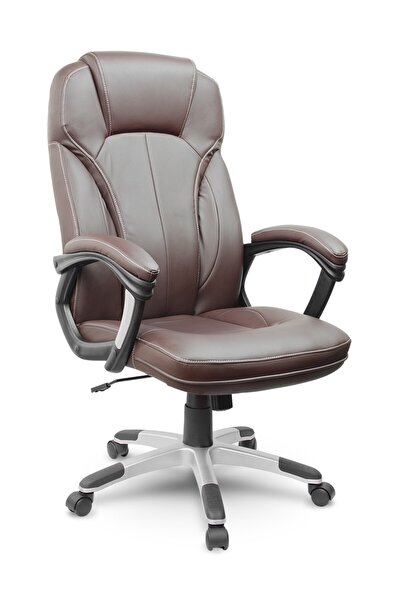 SOFOTEL Scaun de birou din piele maro EG-222