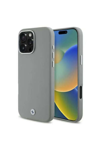 BMW Husă metalică integrală Sign MagSafe pentru iPhone 16 Pro Max - gri
