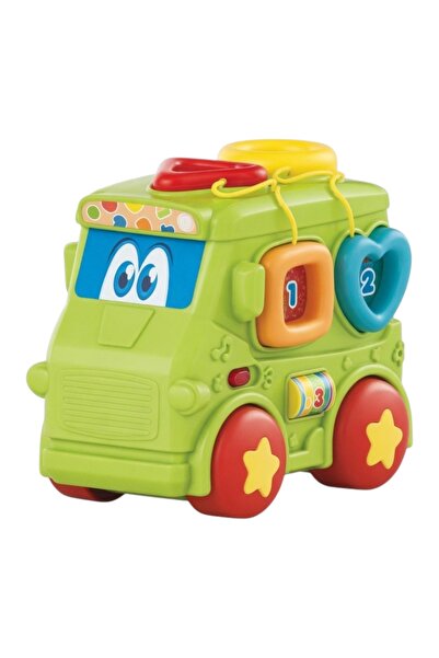 Avaleea Autobuz Simpatic Cu Forme Pentru Copii Cu Lumini Si Sunete, Jucarie I...