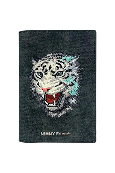 Nimmy Husă pentru pașaport/portofel Raptor Tiger - gri închis