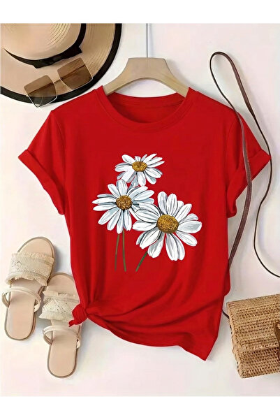 trendypassion Tricou unisex cu design imprimat Daisy Minimal