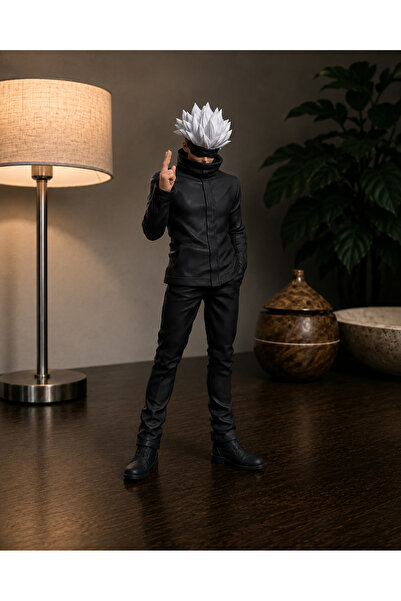 GiginGo Satoru Gojo Jujutsu Kaisen Figürü 20cm - Beyaz Saçlı Anime Savaşçı