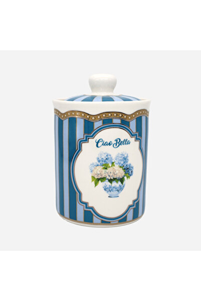 Lisa Minotti Puglia Blue Porcelain Storage Container 700 ml