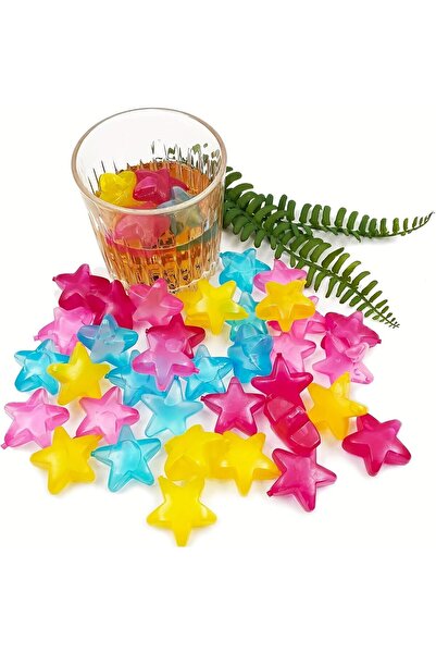 Yelajoy 24 Pack eusable Ice Cubes, Plastic Ice Cubes for Drinks, Colorful Ref...