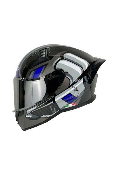Sway SW 869 FULL FACE KASK BLACK GREY BLUE XL