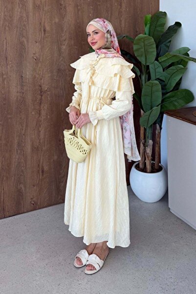 Hazamoda Ilay Cape Dress Yellow