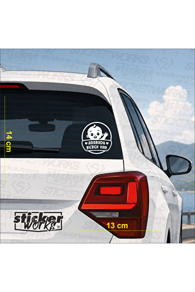 Sticker Works يوجد ملصق طفل في السيارة