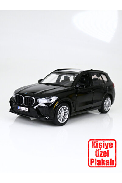 bebeym X5M Siyah Metal Oyuncak Araba - Kişiye Özel Plakalı 1:32 Ölçek