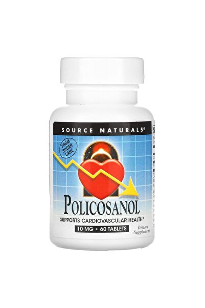 source naturals بوليكوسانول لدعم صحة القلب والأوعية الدموية، 60 قرص، 10 ملغ