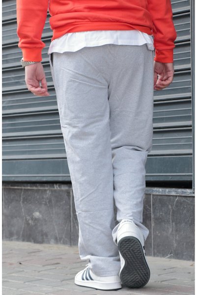 green poll Men's 2-Pack Summer 2-Yarn Comfortable Fit Sweatpants Navy Blue and Light Gray