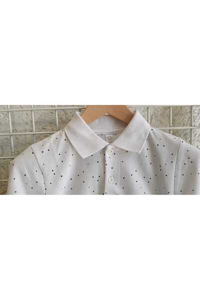 noble baby&kids Children's Classic Polo Collar 100% Cotton Printed Casual Sports T-Shirt