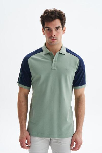 Arma Ar-Ma Men's Polo Collar T-Shirt Unprinted Basic Regular Fit Double Colla...