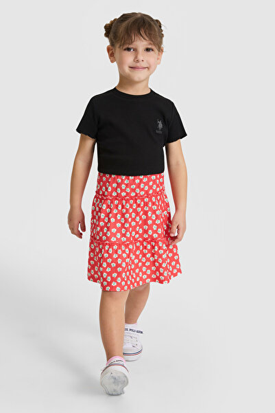 U.S. Polo Assn. Girl's Red Knitted Skirt 50325669-Vr213