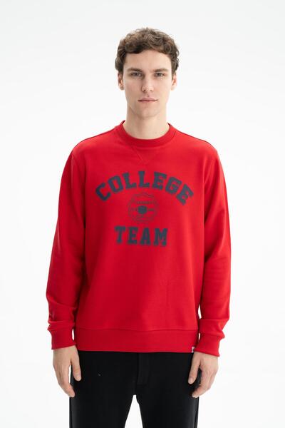 Arma Ar-Ma Men's Crew Neck Sweatshirt with Text Print, Without Pockets, Regul...