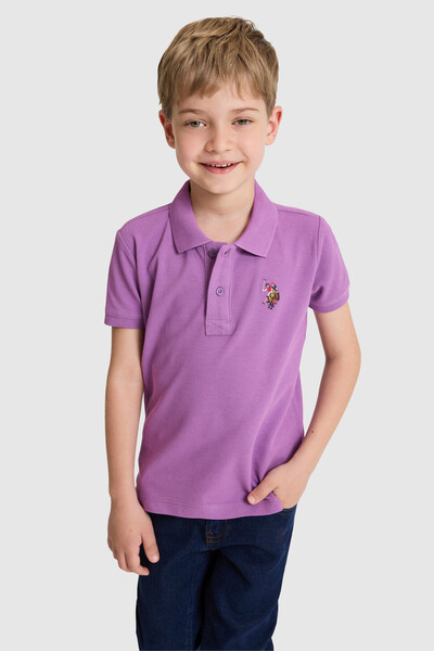 U.S. Polo Assn. Erkek Çocuk Menekşe Polo Yaka Basic Tişört 50325608-VR037