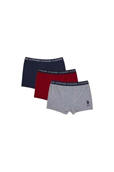 U.S. Polo Assn. U.s Polo Assn.Erkek Çocuk 3 'Lü Çocuk Boxer Takım 3-14 Yaş