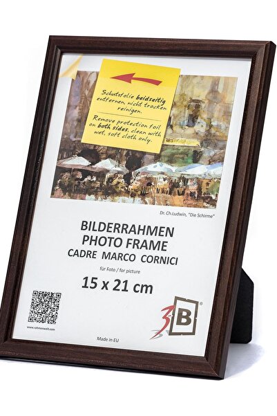 OEM Rama din lemn pentru fotografii A5 15x21 cm Pin Clasic Elegant Maro